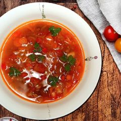 Fish soup with beans and canned tuna A picture of Fish soup with beans and canned tuna.