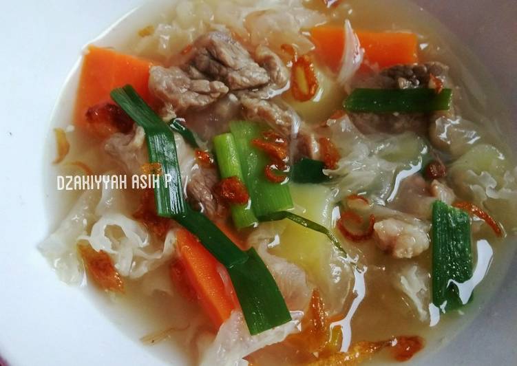 Sop Daging&Jamur Putih