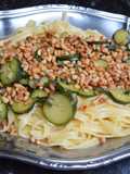 Spaghettis aux courgettes et pignons de pin (IG bas)