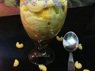 Pasta Mango Sabja Pudding Parfait