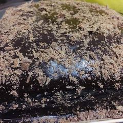A picture of Dark chocolate cake.