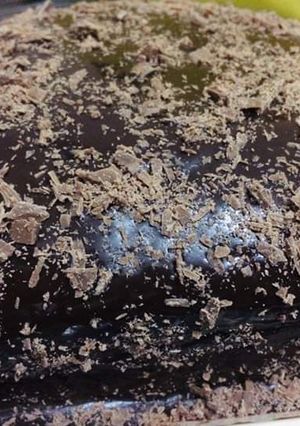 A picture of Dark chocolate cake.