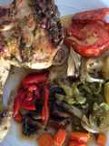 Muslos al horno con verduras
