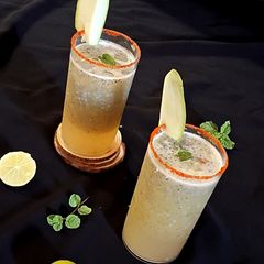 Sabja seeds Raw mango summer drink A picture of Sabja seeds Raw mango summer drink.