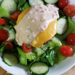 A picture of Animal Style Salad.