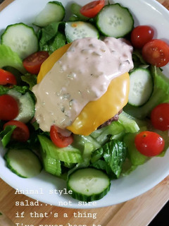 A picture of Animal Style Salad.