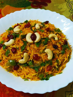 A picture of Tawa Bhaji Pulao from leftover pavbhaji ki Bhaji.