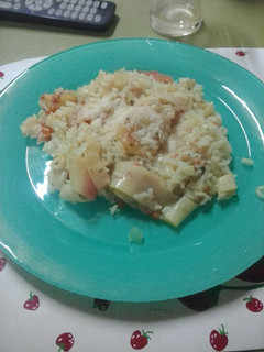 Una foto de Arroz con langostinos