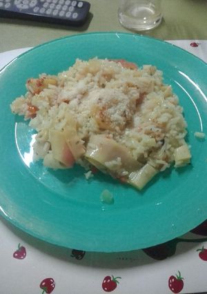 Una foto de Arroz con langostinos
