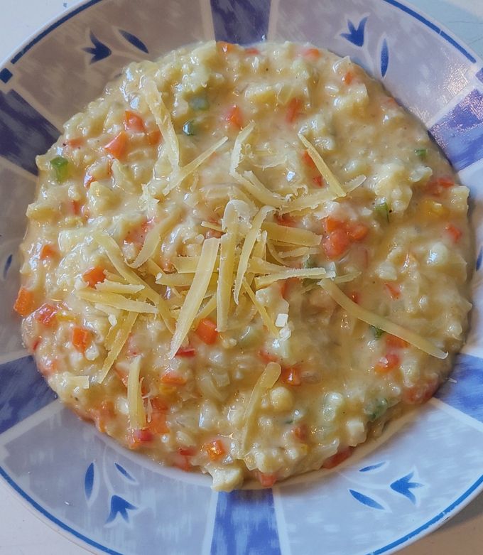 Una foto de Crema de coliflor y zanahoria