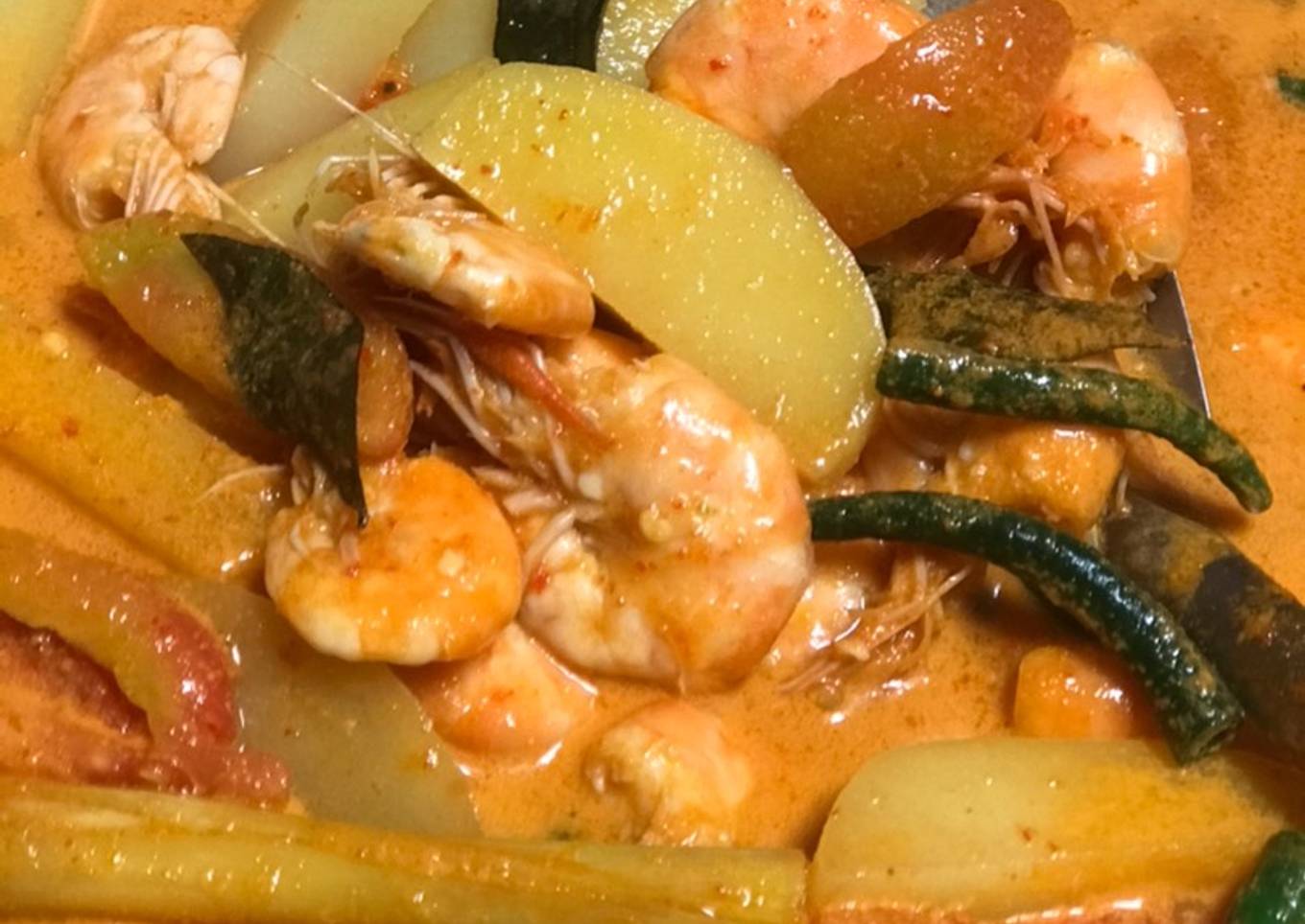 Gulai udang dan kentang