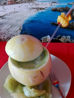 Una foto de Melón con vino