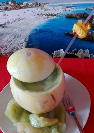 Una foto de Melón con vino
