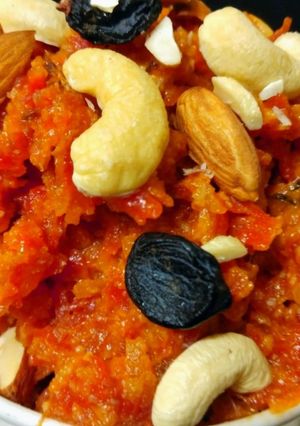 A picture of Carrot halwa with milk recipe.