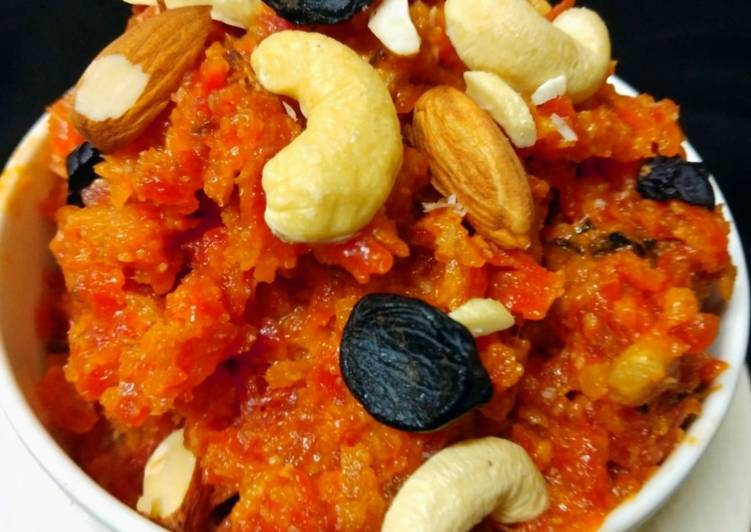 Easiest Way to Prepare Homemade Carrot halwa with milk recipe