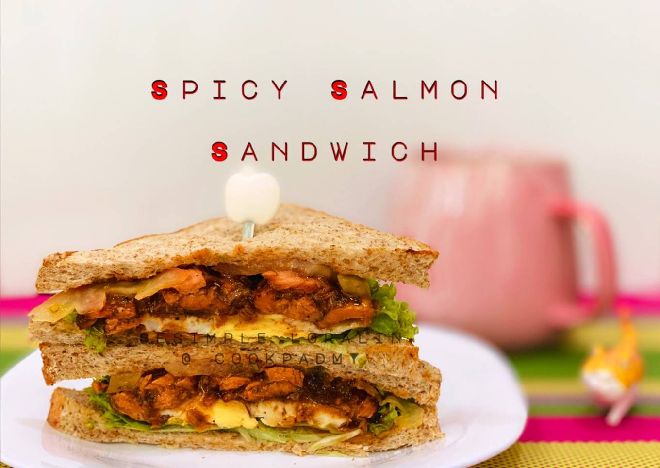 Salmon Sandwich in Spicy Sauce (Clean Diet)