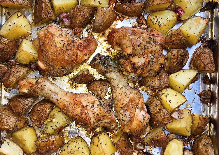 Easy Roasted Chicken & Potato