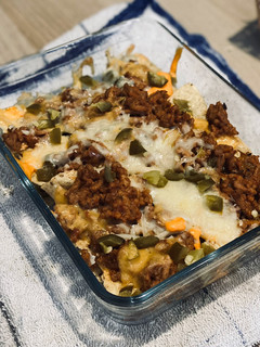 Una foto de Nachos mexicanos con carne