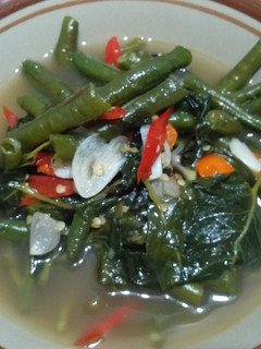 Foto resep Tumis kangkung kacang panjang bumbu instan racik