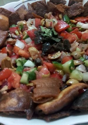 صورة لوصفة سلطة خاصة بفتة العدس