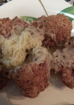 Una foto de Coliflores rebozadas con queso