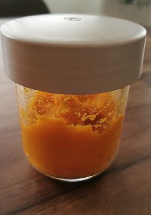 Une photo de 1ère purée de carotte pour bébé