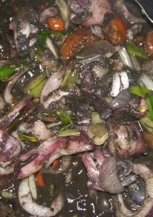 Foto resep Cumi tumis daun bawang