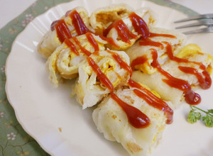 傳統味早餐「粉漿蛋餅」QQ麵皮好好吃！! 的食譜成品照片
