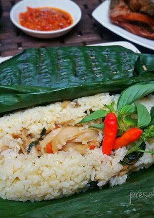Foto resep Nasi bakar jamur #pr_masakanbungkusdaun
