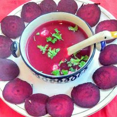 A picture of Beetroot soup.