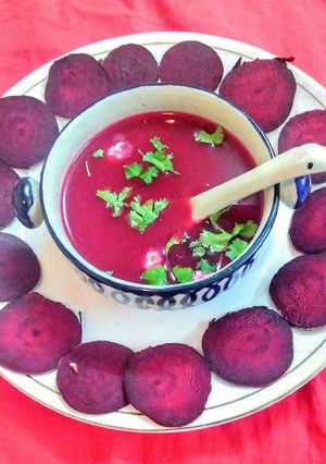 A picture of Beetroot soup.