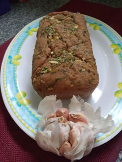 Una foto de Pan de ajo con harina integral