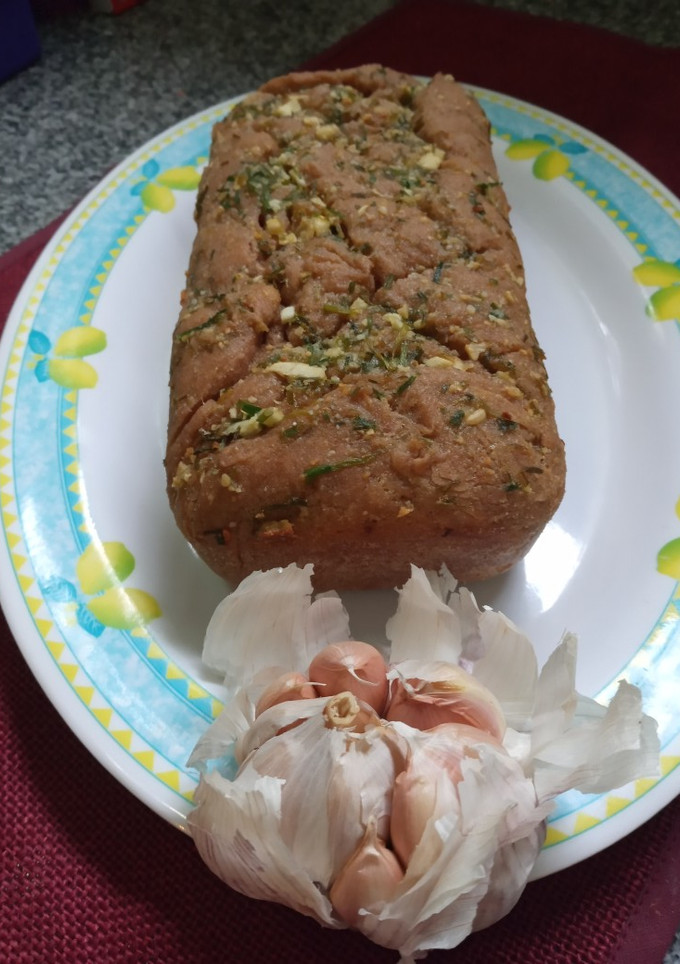 Una foto de Pan de ajo con harina integral