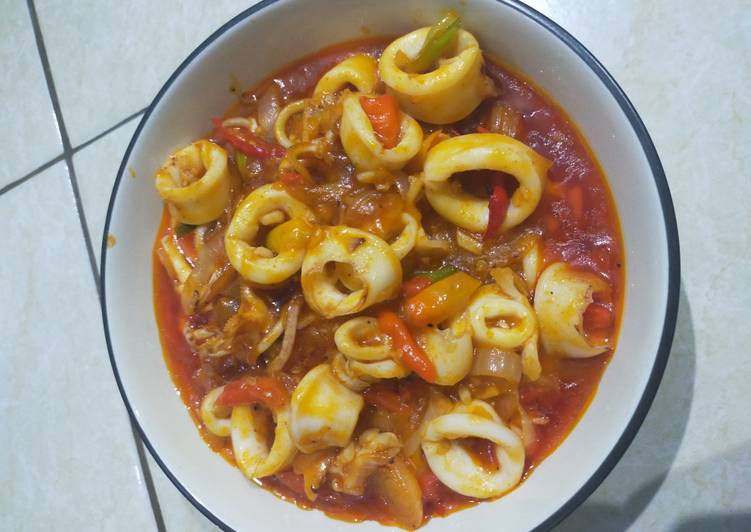 Cumi saus padang simple