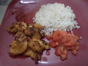 A picture of cheesy tomato chicken
