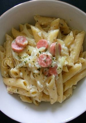 Foto resep Pasta penne saus carbonara