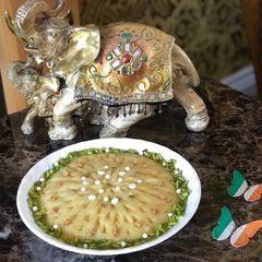 A picture of Coconut and semolina halwa#Ramadan Series# Post 8# Recipe Contest# Eid Dessert.