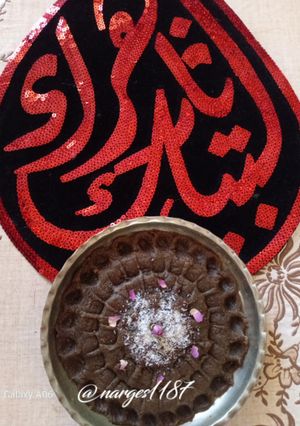 عکسی از دستور 🍮◾️حلوای قهوه روز شهادت بی بی دو عالم حضرت فاطمه الزهرا(س)◾️🍮