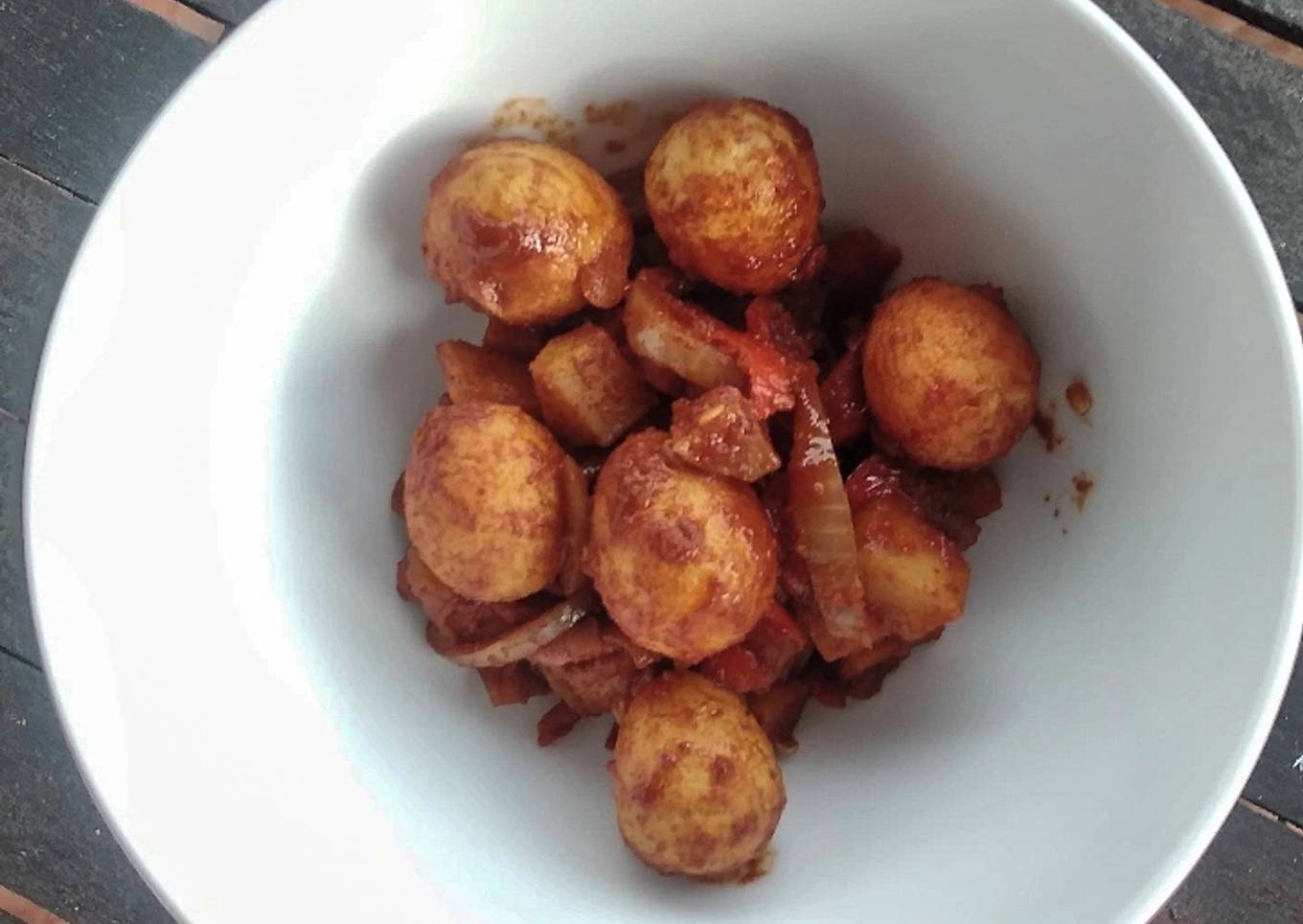Sambal goreng telur puyuh dan kentang
