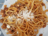 Espaguetis con berenjena