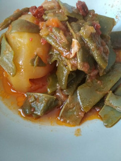 Una foto de Judías verdes en salsa de tomate