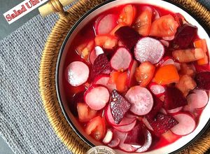 Gambar Salad Ubi Bit, Red Radish & Tomato