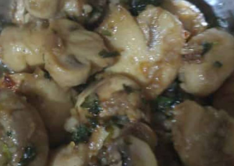 Steps to Prepare Any-night-of-the-week Garlic Butter Mushrooms