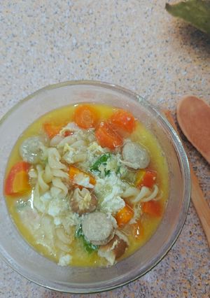 Foto resep Sup Makaroni Telur
