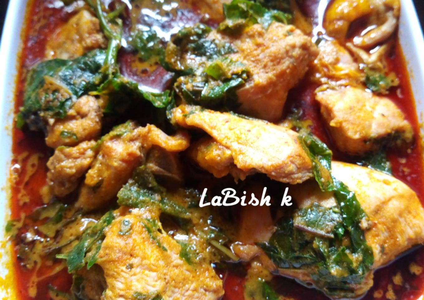 OFE AKWU (Banga Stew) with Broiler chicken