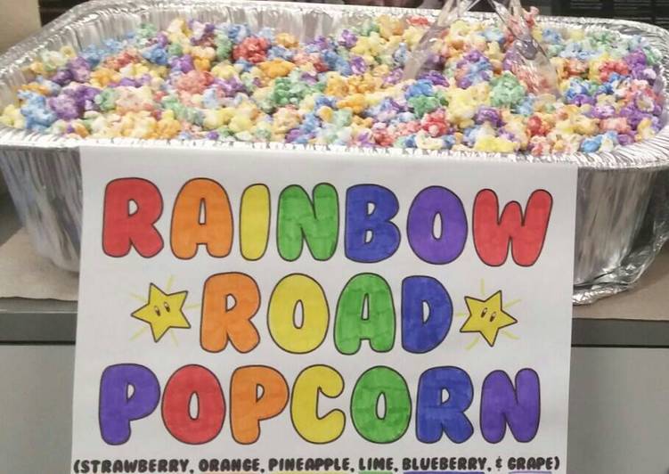 Step-by-Step Guide to Prepare Award-winning 🍓🍊🍋🍇 Fruity &#34;Rainbow Road&#34; Popcorn 🍇🍋🍊🍎