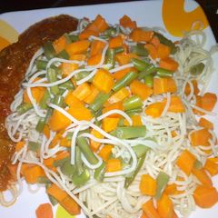 A picture of Vegetable spaghetti and stew 1.