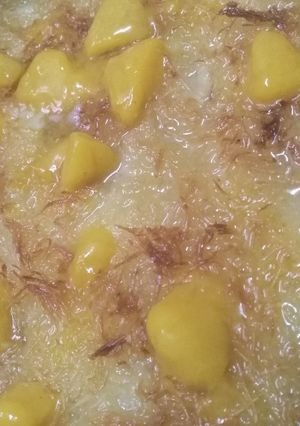 صورة لوصفة كنافه المانجا و المهلبية 😍