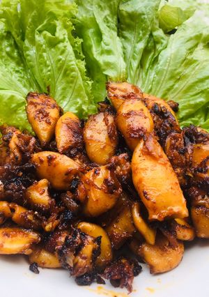 Foto resep Cumi bakar pedas