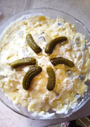 Φωτογραφία της συνταγής 🐞🐣 Γερμανική πατατοσαλάτα cartofi 🐣🐞